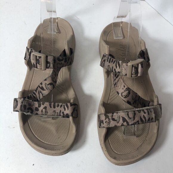 Blowfish Malibu Sandals Womens Size 8 Leopard Print Strappy Brown ZS008 C3 - Picture 4 of 10